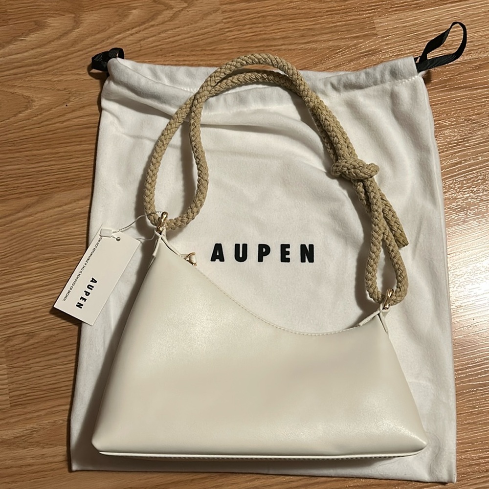 Aupen Marina Knot Limited Edition Nirvana Bag, NWT, Snow Leather